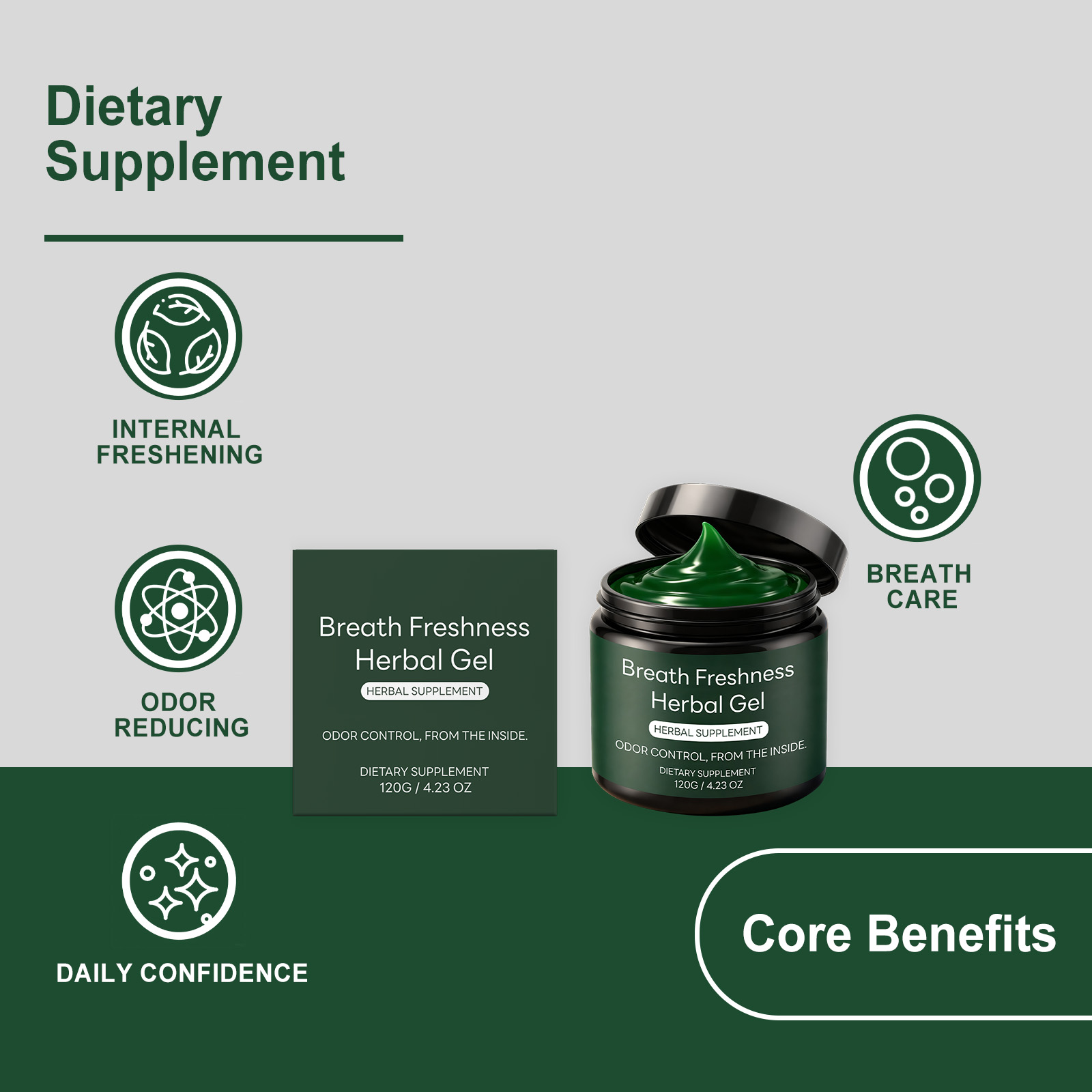 호흡 상쾌함 허브 젤 보충제 천연 민트향 쿨링 효과로  - Herbal Supplement 리뷰 및 가격