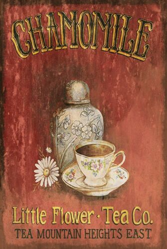 카모마일 차 광고, 복고풍 빈티지 스타일의 금속 간판, - Chamomile Tea 리뷰 및 가격