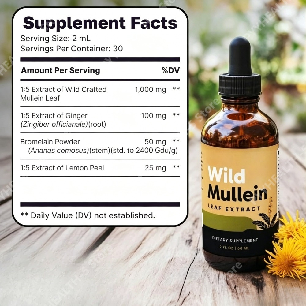 와일드 멀레인 잎 추출물, 생강 브로멜라인, 레몬 껍질 - Herbal Supplement 리뷰 및 가격
