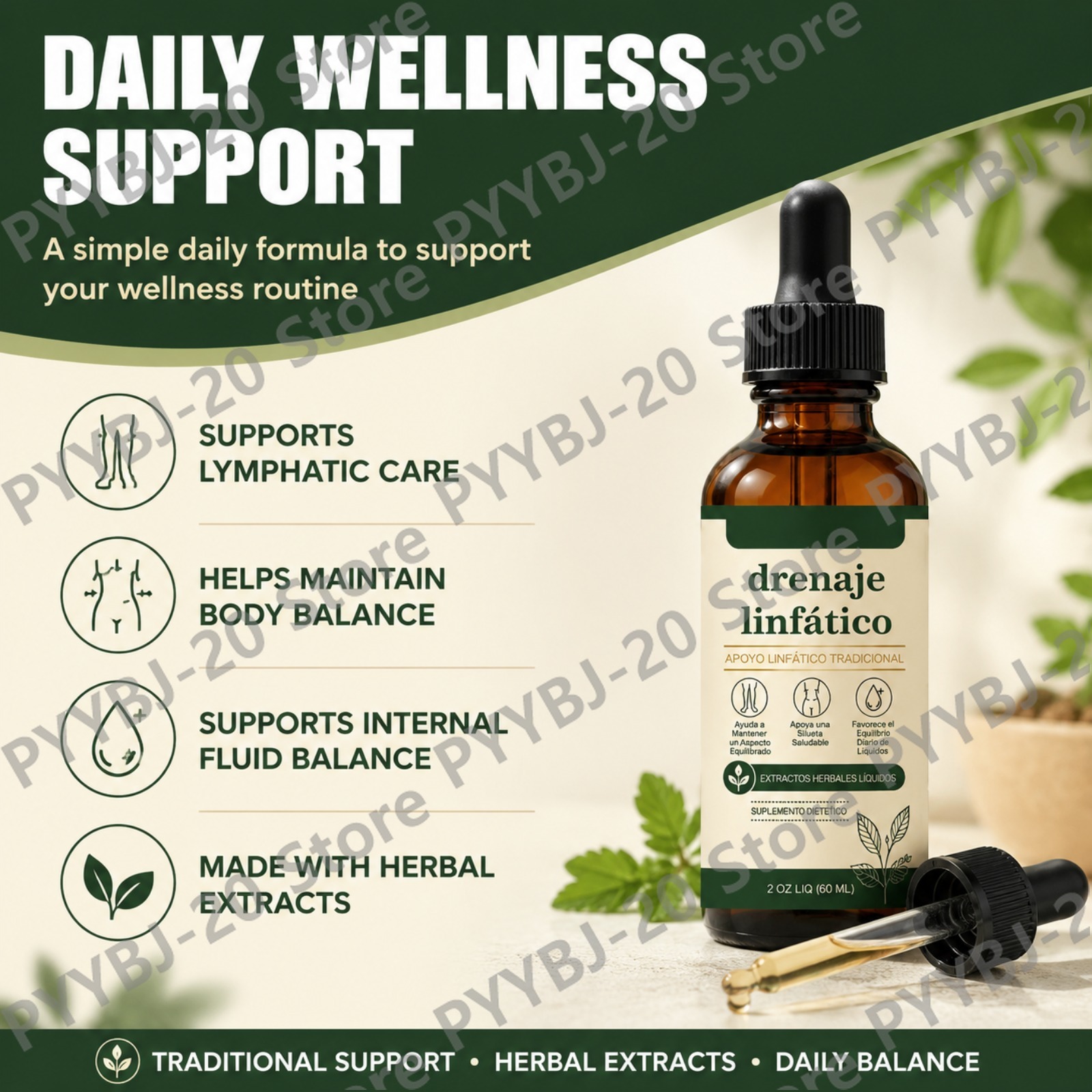 허브 림프액 지원 액상 드롭 - 건강한 체형 유체 균형 - Herbal Supplement 리뷰 및 가격