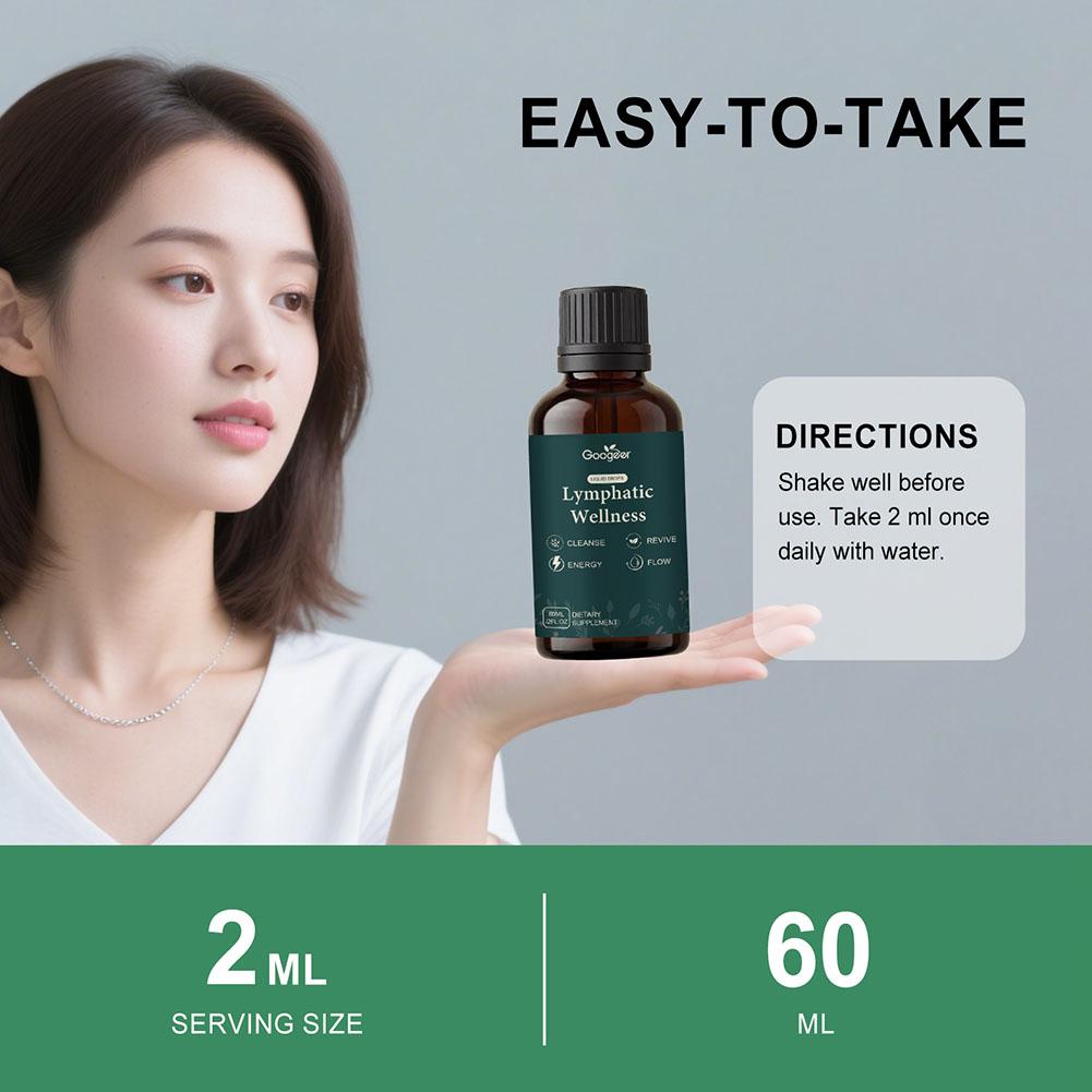 60ml 림프 지원 액상 드롭스 천연 허브 웰니스 식이 - Herbal Supplement 리뷰 및 가격